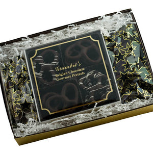 
            
                Load image into Gallery viewer, Gift Box Gourmet Dark Chocolate Pretzels and Nonpareils Gift Box
            
        