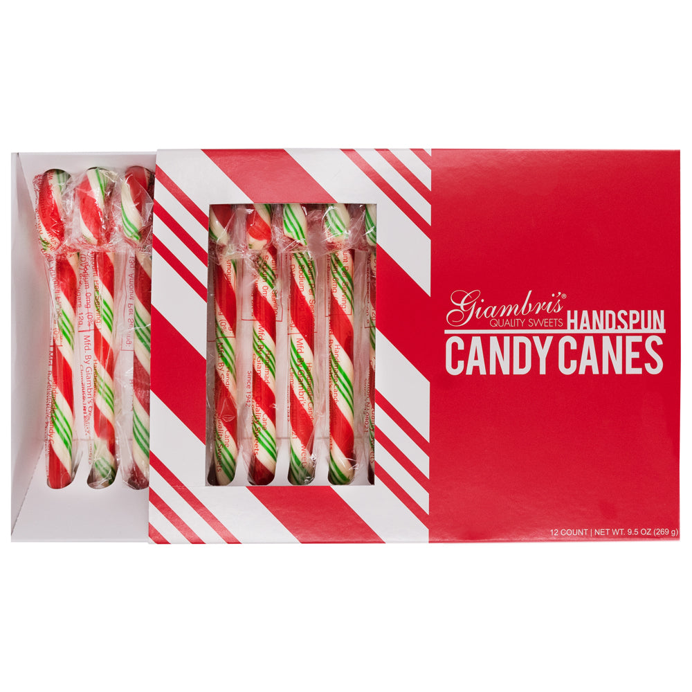 Wintergreen Candy Canes (1 Doz.) – Giambri's Quality Sweets